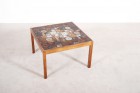 coffee table rosewood square ceramic danish vintage 1960