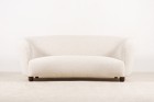 sofa danish curved wool scandinavian 1940 1950 oak