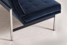 florence knoll international sofa parallel bar blue velvet